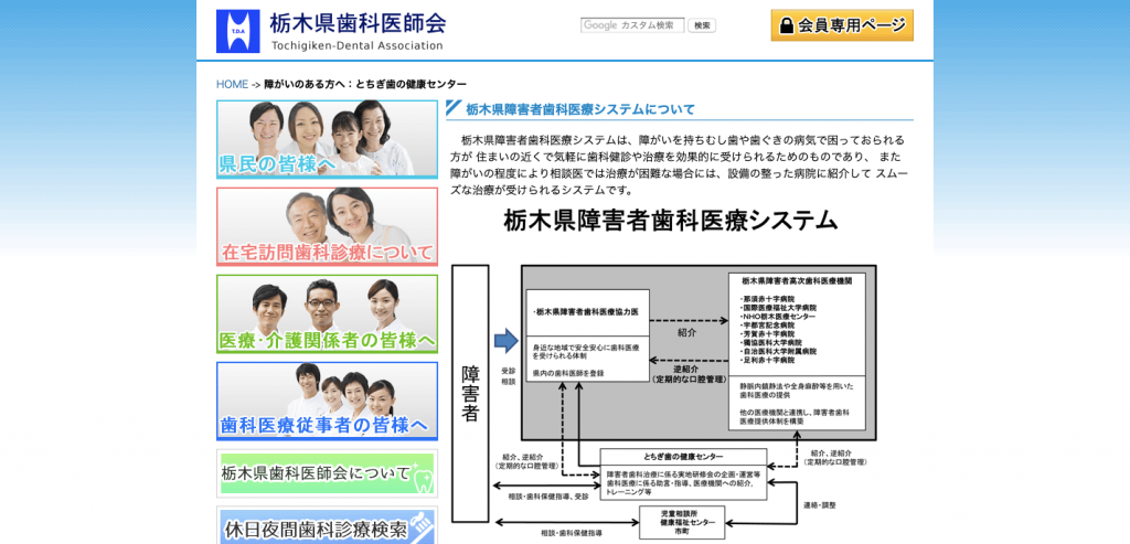 栃木県の障害者歯科について 障害者歯科ネット